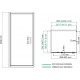 Душевой уголок Wasserkraft Salm 27I20 90x80 см прямоугольный, двери распашные