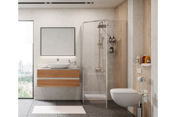 Душевой уголок Wasserkraft Leine 35P11 90x90 см двери распашные, стекло прозрачное