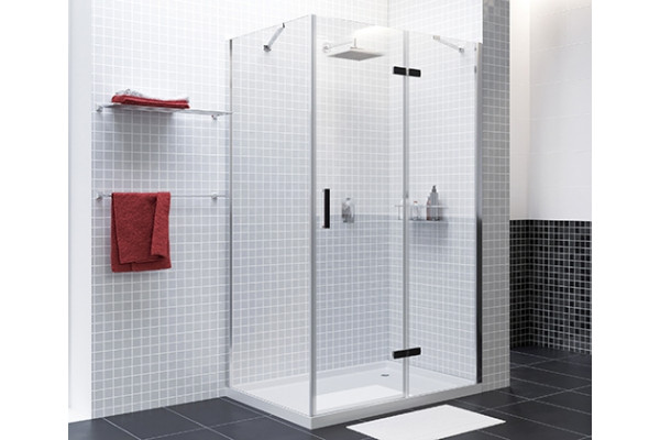 Душевой уголок Wasserkraft Aller 10H10RB black matt, 120x100 см, прямоугольный, двери распашные