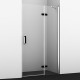 Душевая дверь в нишу Wasserkraft Aller 10H05RB black matt, 120 см, распашная, стекло прозрачное