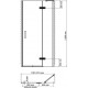 Душевая дверь в нишу Wasserkraft Aller 10H05RB black matt, 120 см, распашная, стекло прозрачное