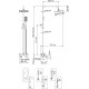Душевая стойка Wasserkraft A17701 80/115x55,1 см, хром, 3 режима