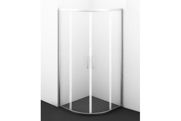 Душевой уголок Wasserkraft Main 41S23 100x100 см четверть круга, двери раздвижные