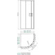 Душевой уголок Wasserkraft Main 41S23 100x100 см четверть круга, двери раздвижные