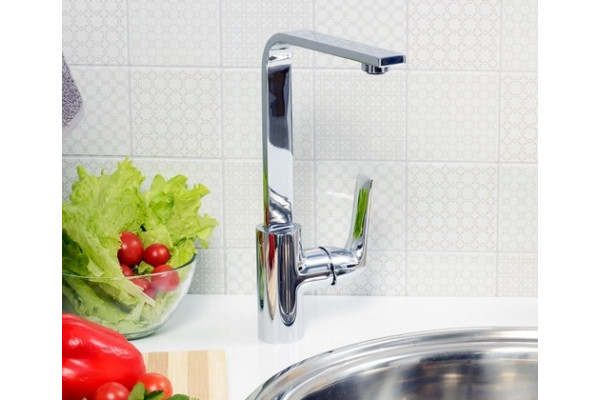 Смеситель Wasserkraft Neime 1907 для кухонной мойки однорычажный, хром