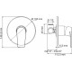 Смеситель Wasserkraft Dill 6151 С ВНУТРЕННЕЙ ЧАСТЬЮ, для душа, однорычажный, хром