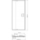 Душевая дверь в нишу Wasserkraft Berkel 48P27 85 см распашная, стекло прозрачное
