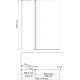 Шторка на ванну Wasserkraft Berkel 48P02-110RM распашная, стекло матовое