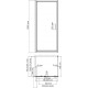 Душевой уголок Wasserkraft Salm 27I02 80x80 см квадратный, двери распашные