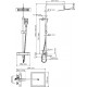 Душевая стойка Wasserkraft Exter A19901Thermo хром, штанга 115 см