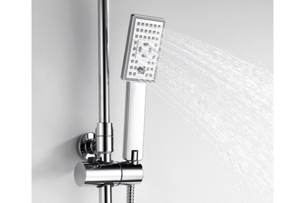 Душевая стойка Wasserkraft A17702 хром, штанга 115 см, шланг 150 см
