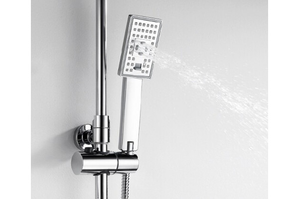 Душевая стойка Wasserkraft A17702 хром, штанга 115 см, шланг 150 см
