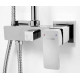 Душевая стойка Wasserkraft A17702 хром, штанга 115 см, шланг 150 см