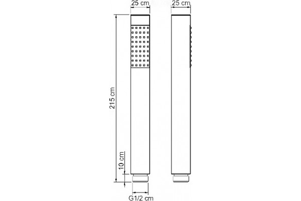 Душевая лейка Wasserkraft A106 хром,  в стиле hi-tech