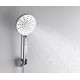 Душевая лейка Wasserkraft A127 хром, 3 режима