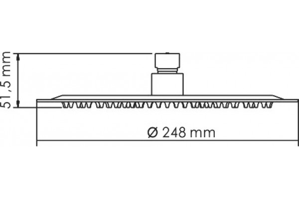 Верхний душ Wasserkraft Wern A121 хром, размер 24.8 см
