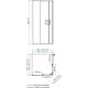 Душевой уголок Wasserkraft Main 41S19 100x100 см с поддоном, квадратный, двери раздвижные