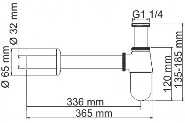 Сифон для раковины Wasserkraft A095 бронза