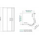Душевой уголок Wasserkraft Main 41S03 90x90 Matt glass квадратный, двери раздвижные