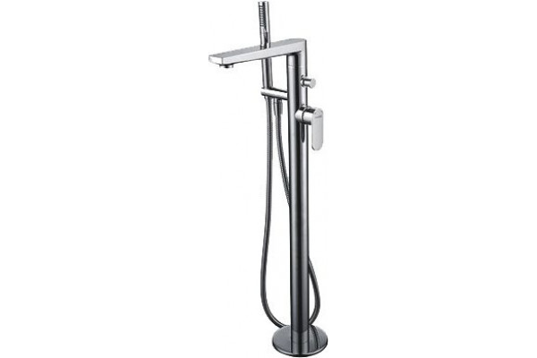 Смеситель Wasserkraft Dinkel 5821 напольный, для ванны с душем, однорычажный, хром