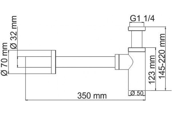 Сифон для раковины Wasserkraft A094 черный