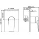 Смеситель Wasserkraft Glan 6651 С ВНУТРЕННЕЙ ЧАСТЬЮ, для душа, однорычажный, черный