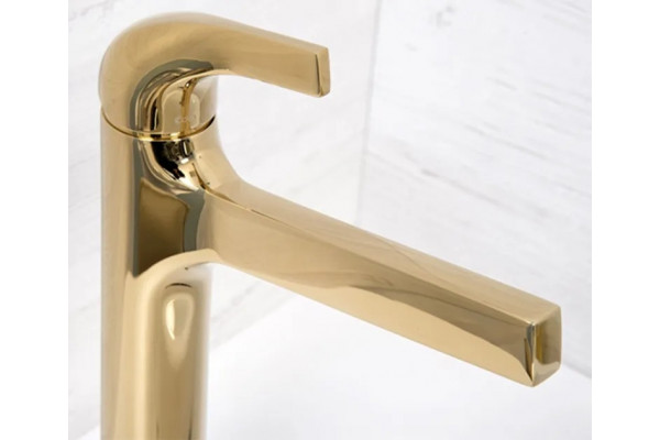 Смеситель Wasserkraft Sauer 7103Н для раковины однорычажный, золото