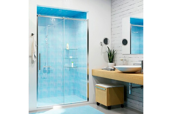 Душевая дверь в нишу Wasserkraft Dinkel 58R31 140 см раздвижная, стекло прозрачное