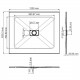Поддон для душа Wasserkraft Elbe 74T10 120x100 прямоугольный, низкий
