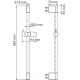 Душевая штанга Wasserkraft A191 цвет черный, 58.9 см