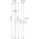 Душевая штанга Wasserkraft A123 хром, 60.5 см