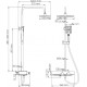 Душевая стойка Wasserkraft A11301 Thermo хром, штанга 136.6 см