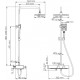 Душевая стойка Wasserkraft A11401 Thermo штанга 136.6 см, шланг пластиковый 150 см