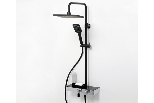 Душевая стойка Wasserkraft A11401 Thermo штанга 136.6 см, шланг пластиковый 150 см