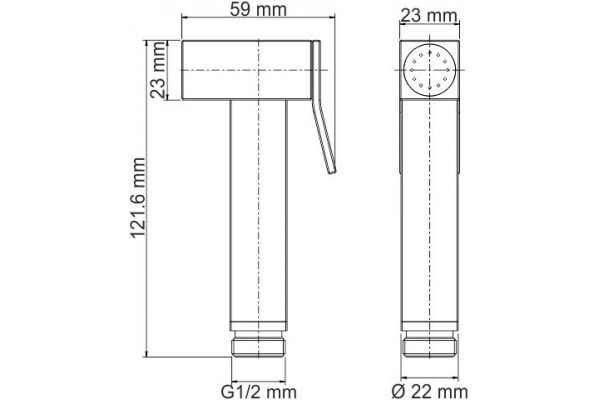 Гигиенический душ Wasserkraft Exter A138 бронза, штанга 12.16 см