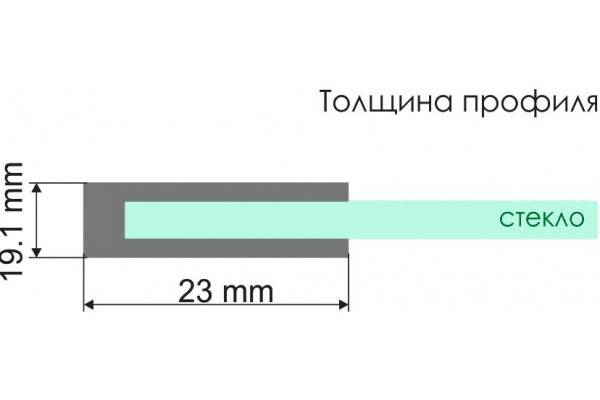 Душевая дверь в нишу Wasserkraft Elbe 74P12 распашная, стекло прозрачное
