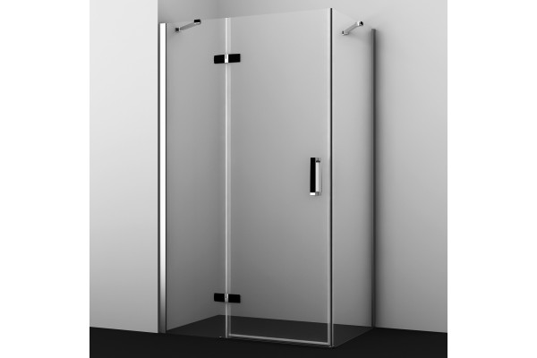 Душевой уголок Wasserkraft Aller 10H06LBLACK MATT 120x80 см прямоугольный, двери распашные