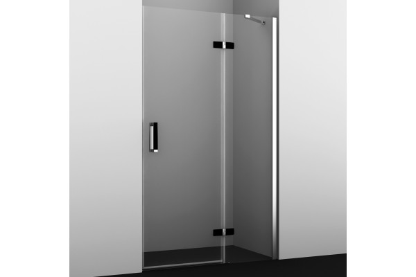 Душевая дверь в нишу Wasserkraft Aller Black 10H05RBLACK 120 см распашная, стекло прозрачное