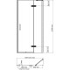 Душевая дверь в нишу Wasserkraft Aller Black 10H05RBLACK 120 см распашная, стекло прозрачное