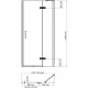 Душевая дверь в нишу Wasserkraft Aller White 10H05RWHITE 120 см распашная, стекло прозрачное