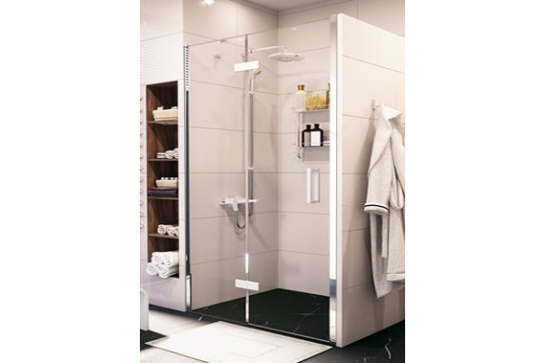 Душевая дверь в нишу Wasserkraft Aller White 10H05LWHITE 120 см распашная, стекло прозрачное