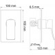 Смеситель Wasserkraft Aller 10651W С ВНУТРЕННЕЙ ЧАСТЬЮ, для душа, однорычажный