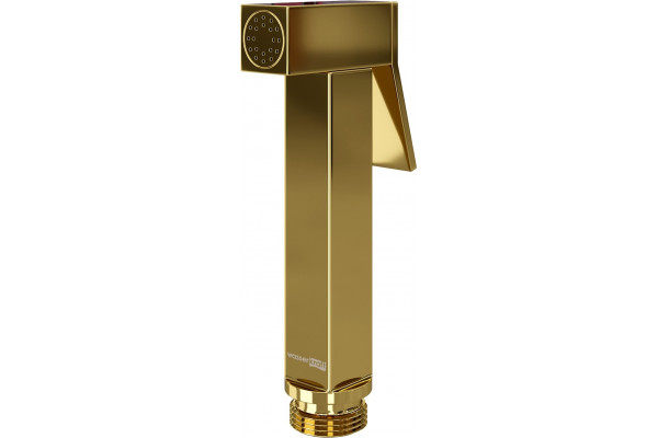 Гигиенический душ Wasserkraft A216 с фиксатором, глянцевое золото, штанга 11.7 см