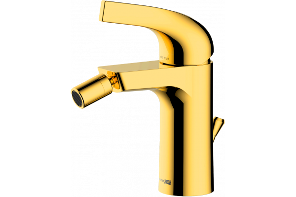 Смеситель для биде Wasserkraft Sauer 7106 золото однорычажный, высота излива 8.5 см