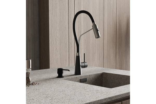 Смеситель для кухни Wasserkraft A8417 magic black однорычажный, высота излива 25 см