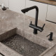 Смеситель для кухни Wasserkraft A8367 черный матовый однорычажный, высота излива 27.8 см