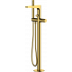 Смеситель для ванны с душем Wasserkraft Sauer 7121 золотой глянцевый, однорычажный, длина излива 24 см