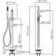 Смеситель для ванны с душем Wasserkraft Sauer 7121 золотой глянцевый, однорычажный, длина излива 24 см