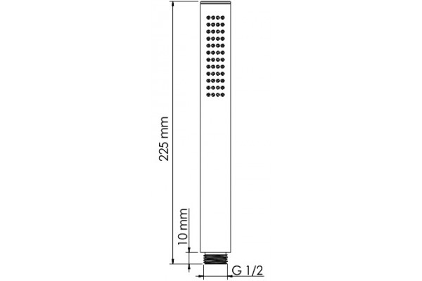 Душевая лейка Wasserkraft A217 цвет черный, штанга 22.5 см