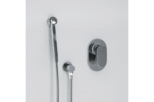 Гигиенический душ Wasserkraft A15357 шланг 120 см хром,  в современном стиле